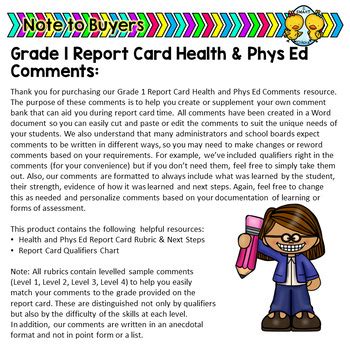 Can perform some instrument and singing parts with teacher support. . Physical education report card comments ontario